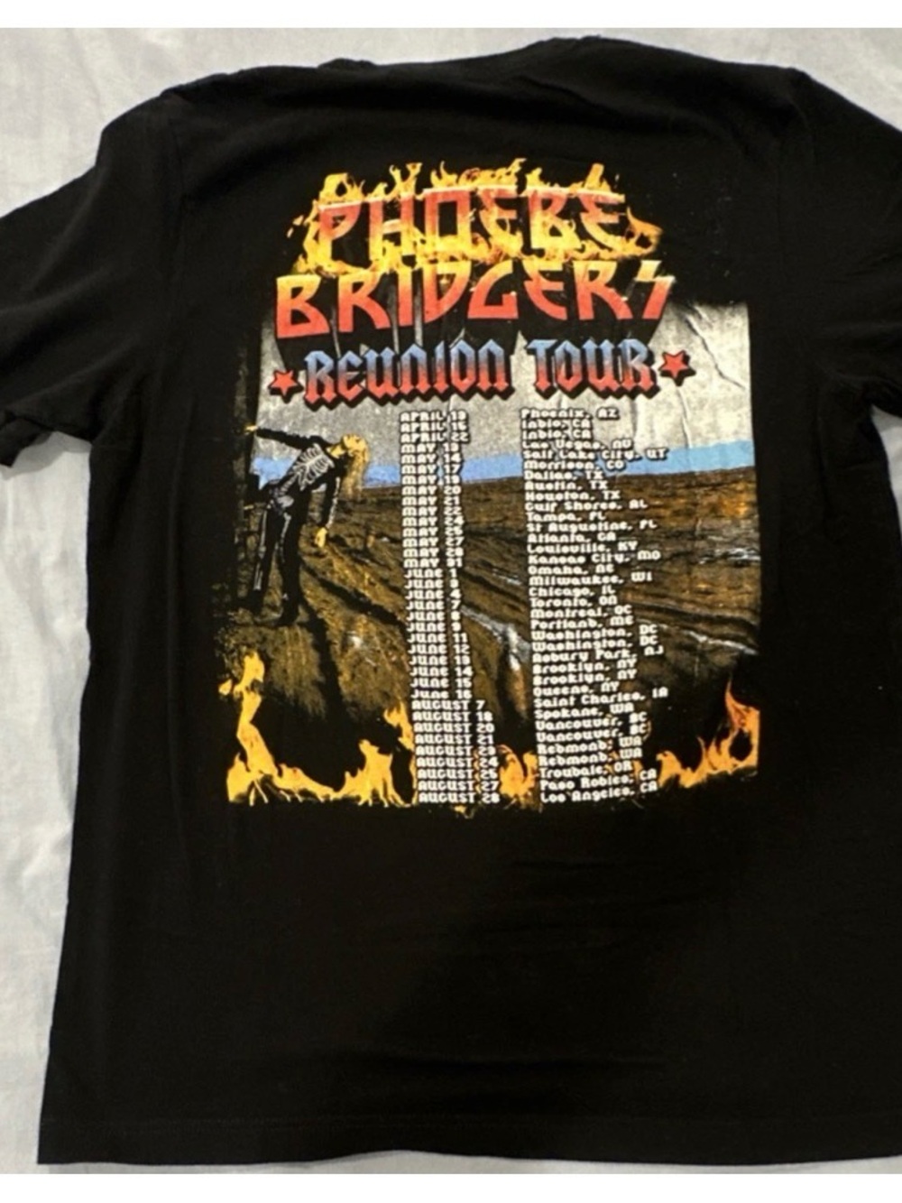 Phoebe Bridgers Reunion Tour Concert Tshirt Mens Large